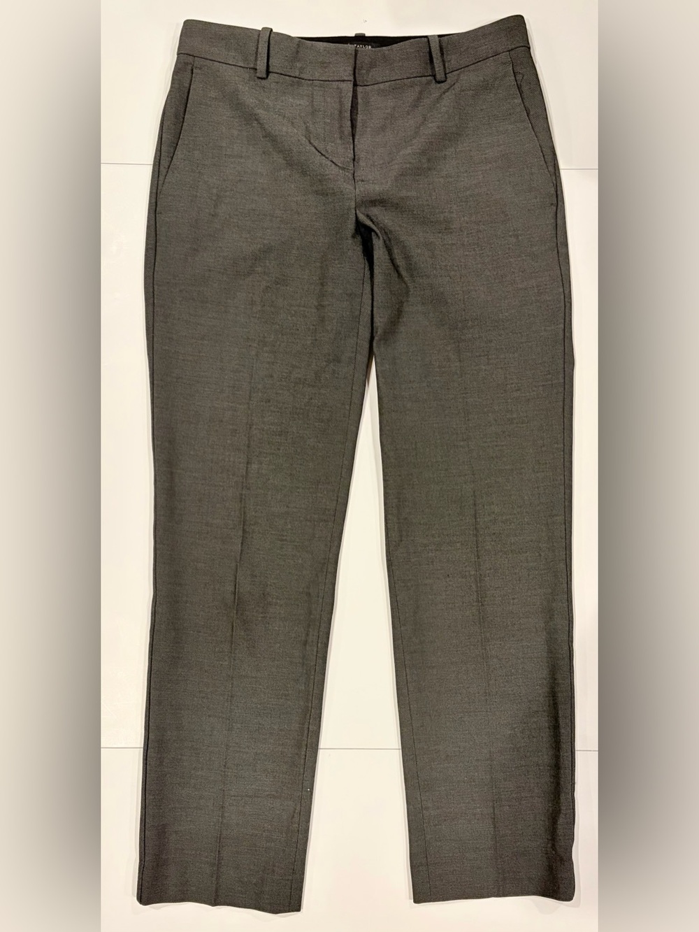 Ann Taylor Charcoal Gray Curvy Fit Straight Leg Trousers Size 0